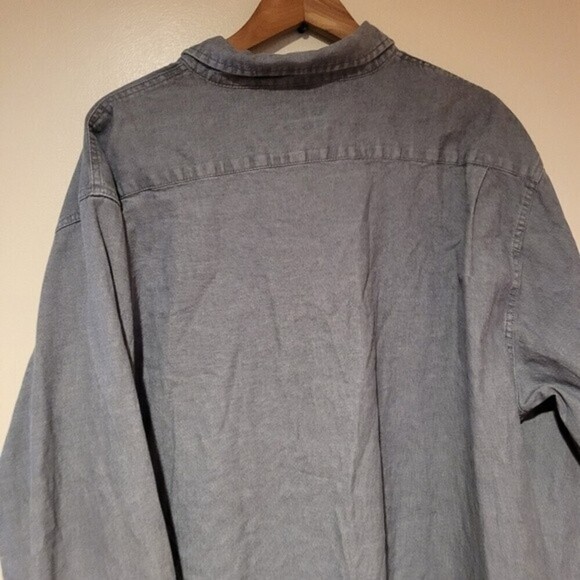 Wrangler Men's Causal Button Up Shirt Long Sleeve Gray Size 3XL - Picture 7 of 11
